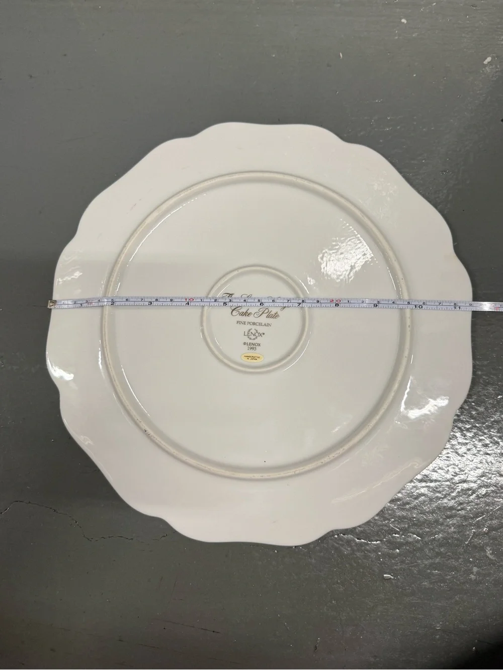 Vintage The Lenox Spice Village Cake Plate Platter 1993 Fine Porcelain Mint RARE